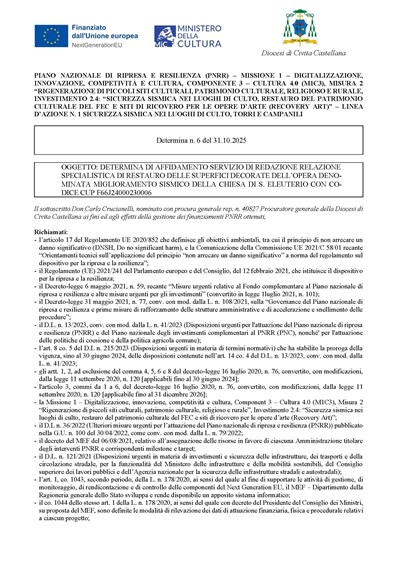 Determina n.6 - PNRR